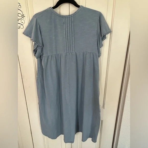 Knox Rose Babydoll Boho Dress Tiered Tassels Crochet Lace Size XL - Picture 5 of 9